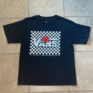 black vans rose short sleeve